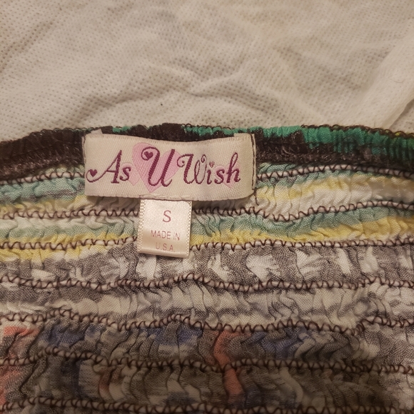 Multi Coloured Strapless Top - Picture 3 of 3